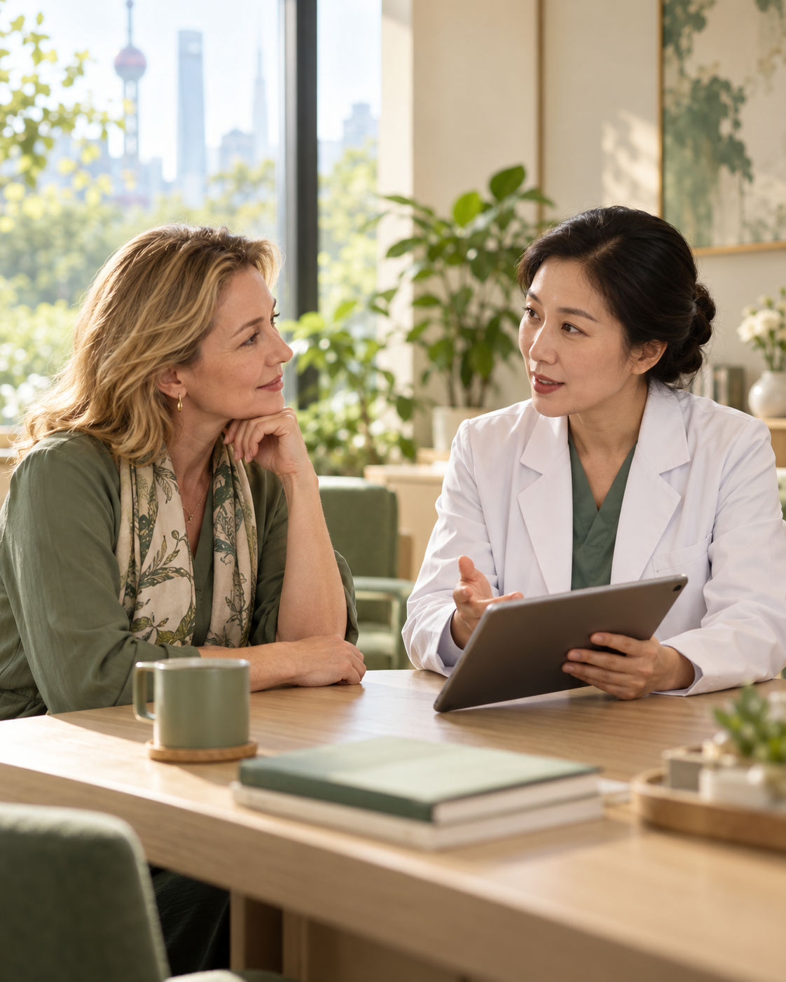 Healthcare professionals in a consultation, illustrative photography